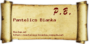 Pantelics Bianka névjegykártya